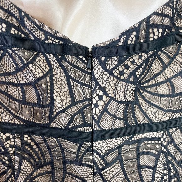 ML MONIQUE LHUILLIER Black Overtones Sheath Dress - Size 4 - Picture 9 of 14